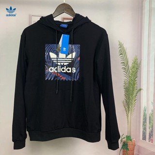 Adidas ของแท้ 100% เสื้อกันหนาวลําลอง แขนยาว มีฮู้ด พิมพ์ลายโลโก้ F/W แฟชั่นคู่รัก สําหรับผู้ชาย