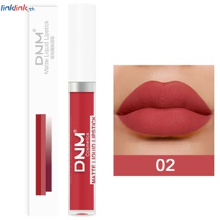 Dnm ลิปสติกเนื้อแมทกำมะหยี่ 19 สีกันน้ำไม่ติดถ้วยให้ความชุ่มชื้นยาวนานลิปสติกแบบน้ำไม่แห้งเป็นธรรมชาติลิปกลอสสีสูง Linklink