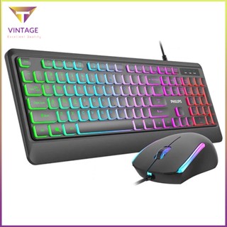 [Instock] Keyboard Mouse Kit Mechanical Ergonomic Rgb Backlit Gaming Keyboards [E/8]