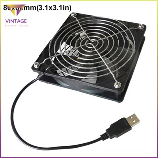 [Instock] 5V Usb Router Cooling Fan Diy Tv Box Ball Sleeve Cooler With Protective Net [E/7]