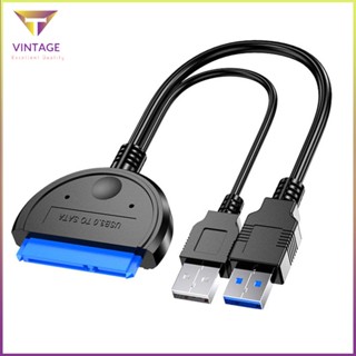 [Instock] Hard Disk Drive Sata To Dual Usb 3.0 Adapter 2.5 Inch 3.5 Cable Converter [E/1]