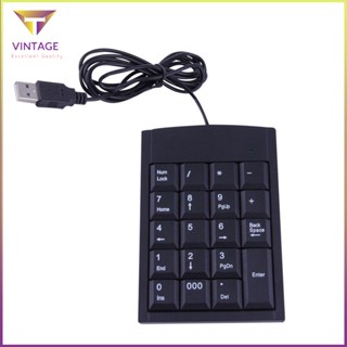 [Ready] Usb Wired Numeric Keyboard Keypad Adapter 19 Keys For Laptop Pc Black [E/5]