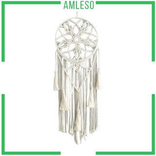 [Amleso] เครื่องรางดักฝันถักมาคราเม่ สําหรับแขวนตกแต่งผนัง ห้องนั่งเล่น ปาร์ตี้ เนอสเซอรี่