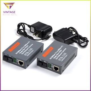 [Instock] 2Pcs Fiber Optical Transceiver Media Converter Netlink Htb-3100Ab-25Km [E/10]