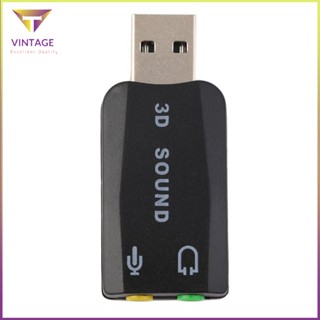 [Instock] Usb 2.0 To 3D Mic Speaker Audio Headset Sound Card Adapter 5.1 For Pc Laptop [E/5]