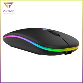 [Instock] Wireless With Usb Rechargeable Rgb Mouse Bt 5.2 For Laptop Computer Pc [E/13]