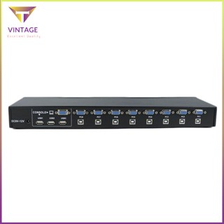 [Ready] 8 Port Usb 2.0 External Kvm Switch Box Manual Switcher Support 1920X1440 [E/12]