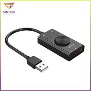 [Instock] Sound Cards Usb External 3 Ports Portable Microphone Output Volume No Driver [E/12]