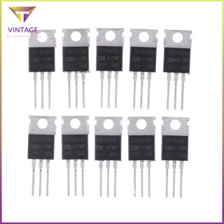 [Ready] 10Pcs Irf540N Irf540 To-220 N-Channel 33A 100V Power Mosfet High Performance [E/10]