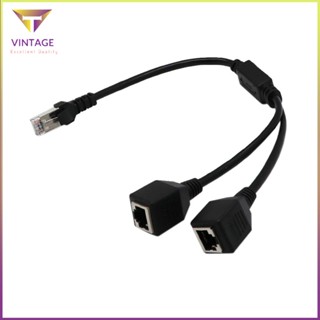 [Instock] Network Adapter Cables Rj45 Male To 2 Female Splitters Sockets Ports [E/2]