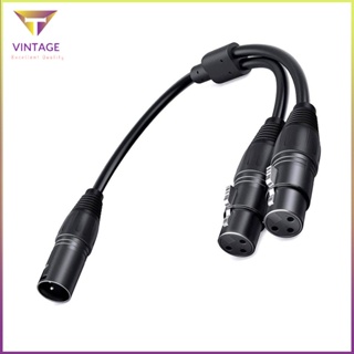 [Ready] Splitter Cable Male To Dual Female Y-Splitter 3 Pin Xlr-M Two Xlr-F [E/5]