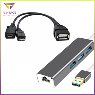 [Instock] 3 Port Usb Hub Lan Ethernet Connector &amp; Otg Adapter For Amazon [E/15]