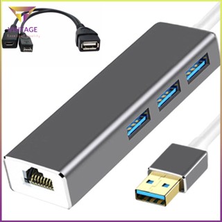 [Ready] Otg Adapter 3 Port Usb Hub Lan Fast Ports Ethernet Connectors [E/11]