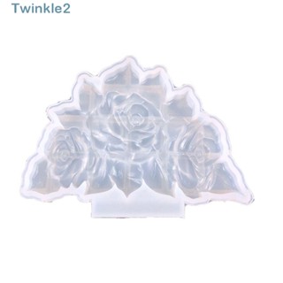 Twinkle แม่พิมพ์ซิลิโคน รูปหัวกะโหลก แพะ ดอกกุหลาบ สีขาว สําหรับทํางานฝีมือ วันวาเลนไทน์ Diy