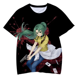 Higurashi เสื้อยืดแฟชั่น พิมพ์ลายอนิเมะเกม 3D โอเวอร์ไซซ์ สําหรับเด็กผู้ชาย ผู้หญิง