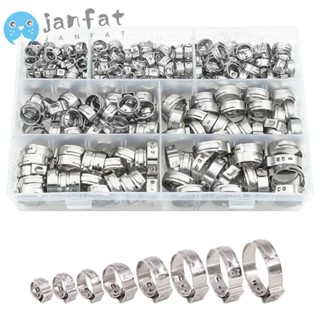 Janfat แคลมป์หนีบท่อ สเตนเลส 304 1/4 นิ้ว - 1-1/8 นิ้ว 10 ขนาด 6-29 มม. 130 ชิ้น