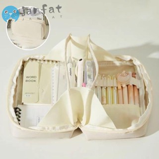 Janfat กล่องใส่ปากกา PVC สีขาว 3 ช่อง สําหรับสํานักงาน