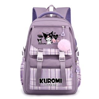 Kuromi กระเป๋าเป้สะพายหลัง กระเป๋านักเรียน ลายน่ารัก สีชมพู ทนทาน แฟชั่นสําหรับผู้หญิง