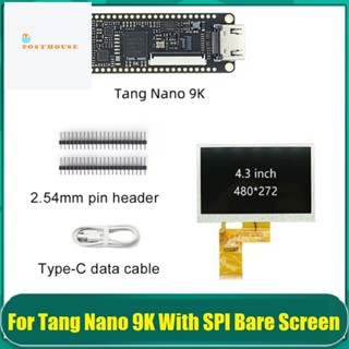 บอร์ดทดลองอินเตอร์เฟซ Tang Nano 9K FPGA GoAI GW1NR-9 RISC-V RV HD 40P RGB พร้อมหน้าจอ SPI 4.3 นิ้ว