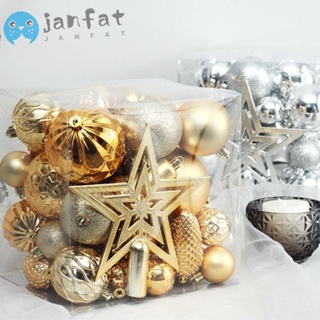 Janfat ลูกบอลแขวน ของขวัญคริสต์มาส DIY 45 ชิ้น/ชุด