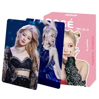 Yb1 โปสการ์ดอัลบั้มรูป BLACKPINK ROSE Pink Lomo Card BY1 55 ชิ้น ต่อชุด