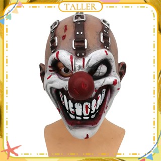 ✧พร้อมสต็อกฮาโลวีน American Horror Story Back Soul Clown Mask Dress Up Props เกมสยองขวัญ Clown Latex Headgear Mask Festival Party Supplies สูง