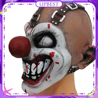 ♕ Halloween American Horror Story Back Soul Clown Mask Dress Up Props Horror Game One Eyed Clown Latex Headgear Mask Festival Party Supplies UPBEST