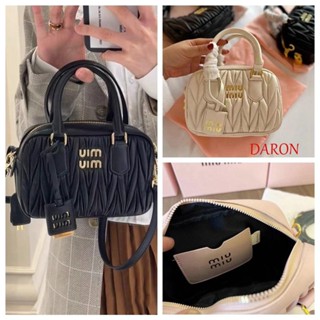 Daron Miu กระเป๋าถือ กระเป๋าสะพายไหล่ สะพายข้าง หนัง Pu พิมพ์ลายตัวอักษร เรียบง่าย สําหรับสตรี