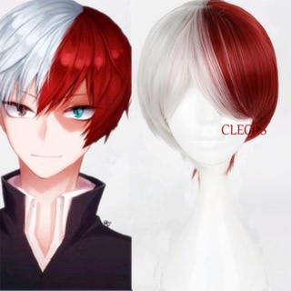 Cleoes วิกผมสังเคราะห์ ทนความร้อน ลายการ์ตูนอนิเมะ My Hero Academia Todoroki Shoto