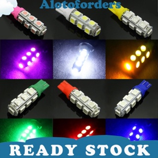 &lt;Alotoforders&gt; หลอดไฟภายนอกรถยนต์ 12V T10 13-LED 5050 SMD 194 168 192 W5W 2 ชิ้น