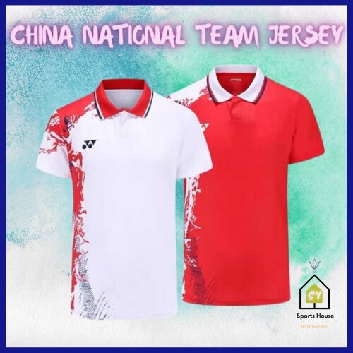 พร้อมส่ง เสื้อกีฬาแบดมินตัน ลายทีมชาติโอลิมปิก สําหรับผู้ชาย