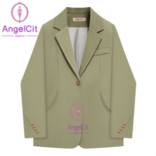 Angelcity※s~5xl เสื้อแจ็กเก็ตสูท ทรงหลวม ระดับไฮเอนด์ สไตล์อังกฤษ เข้ากับทุกการแต่งกาย สําหรับผู้หญิง