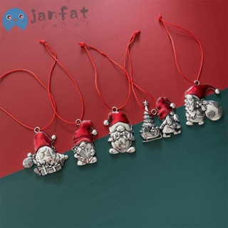 Janfat จี้โลหะ รูปซานตาคลอส คริสต์มาส หมุนได้ สําหรับตกแต่งบ้าน DIY