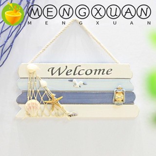 Mengxuan ป้ายไม้แขวนผนัง ลาย Welcome Door Board สําหรับตกแต่งบ้าน