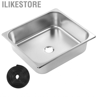 Ilikestore Single Sink Bowl Brushed Surface Recessed Fast Discharge Undermount Rust Proof Easy Clean Heat Resistant Large