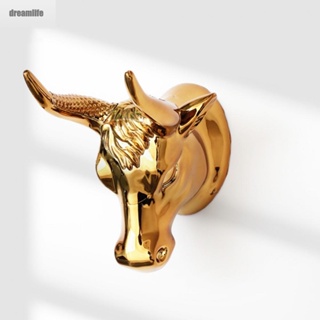 【DREAMLIFE】Wall Hanger Accessories Bass Bracket Bull Head For Ukulele Gold Holder