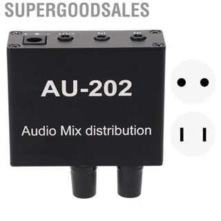 Supergoodsales Mini Audio Mixer  Low Noise 100‑240V Stereo Distribution with Adapter for  Equipments