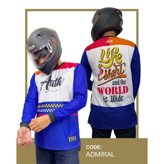 เสื้อกีฬาแขนสั้น ลาย "Admiral" ของแท้ สําหรับรถจักรยานยนต์