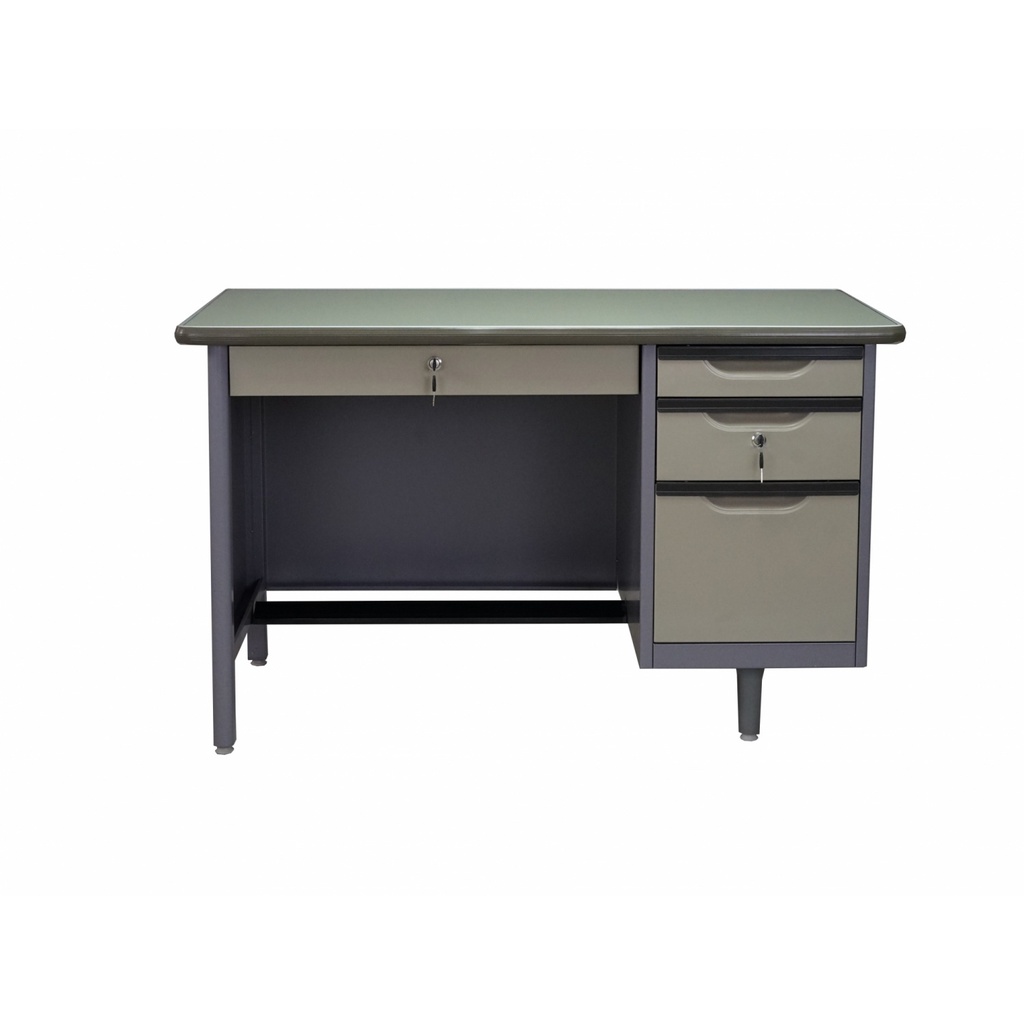 GlobalHouse (สั่งผลิต 14 วัน)ATMOS โต๊ะทำงานเหล็ก 123x67x75.3ซม.(4ฟุต) ทูโทนเทา สินค้าของแท้คุณภาพดี