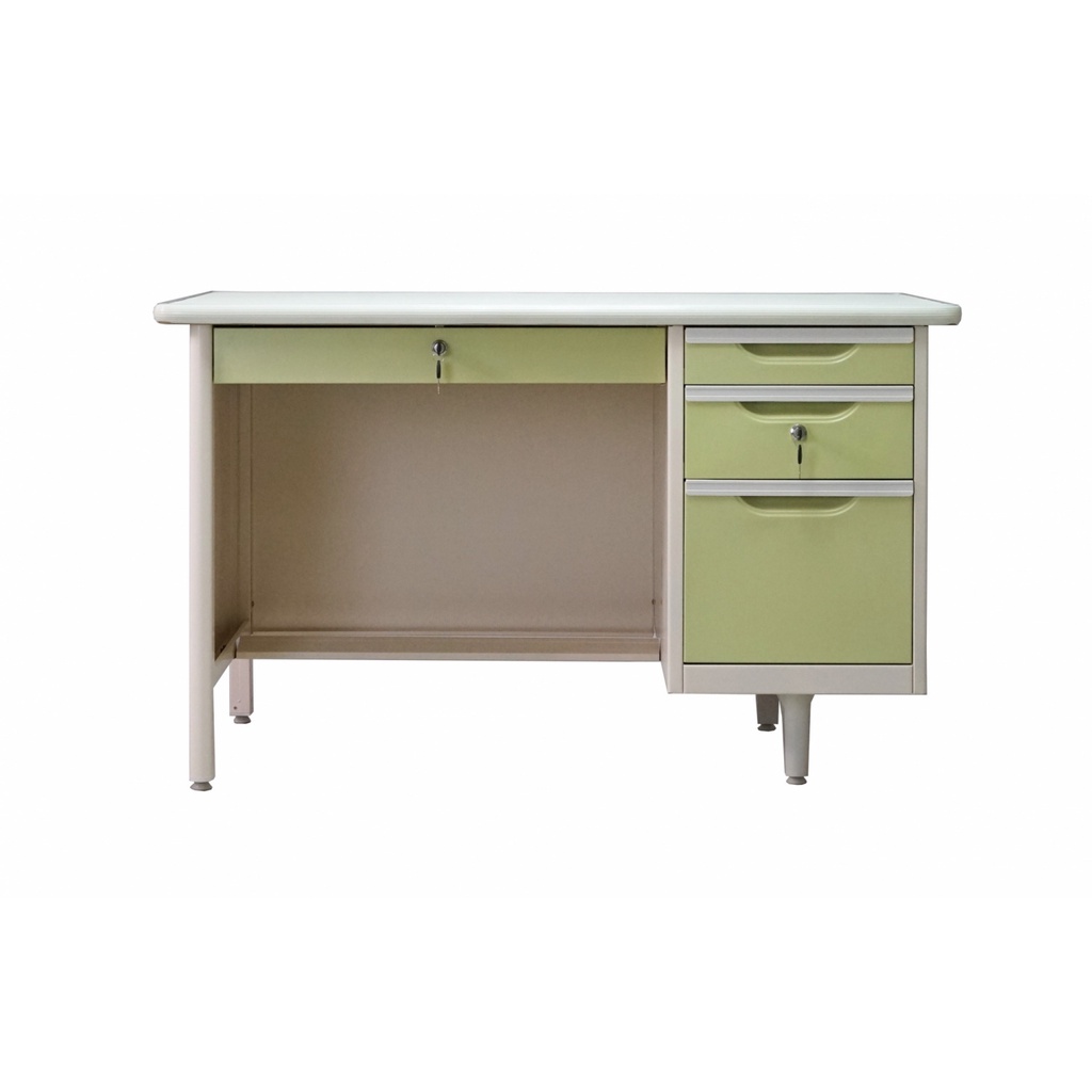 ผลิต14 วัน ATMOS โต๊ะทำงานเหล็ก 123x67x75.3ซม.(4ฟุต) เขียว *โต๊ะไม่มีกระจกนะครับ*