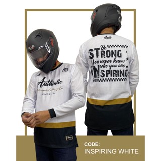 เสื้อกีฬามอเตอร์ไซค์ ของแท้ " Inspiring White "