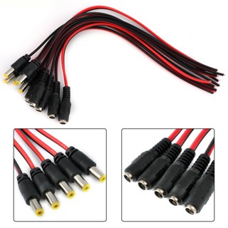 สายเคเบิลเชื่อมต่อ ตัวผู้ 5 ชิ้น และตัวเมีย DC 12V 5 ชิ้น