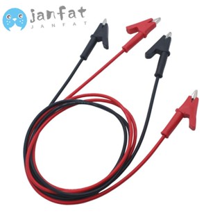 Janfat คลิปปากจระเข้ สีแดง สีดํา 39 นิ้ว 1 เมตร 1000V 10A 2 ชิ้น