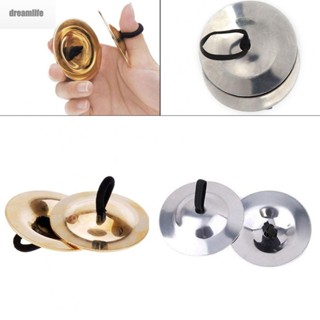 【DREAMLIFE】Finger Cymbal Light Weight Percussion Toys 1 Pair 2pcs 35g Belly Dance