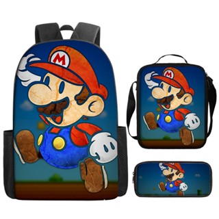 กระเป๋าเป้สะพายหลัง พิมพ์ลาย Super Mario Brothers Game Merchandise สําหรับนักเรียนประถม