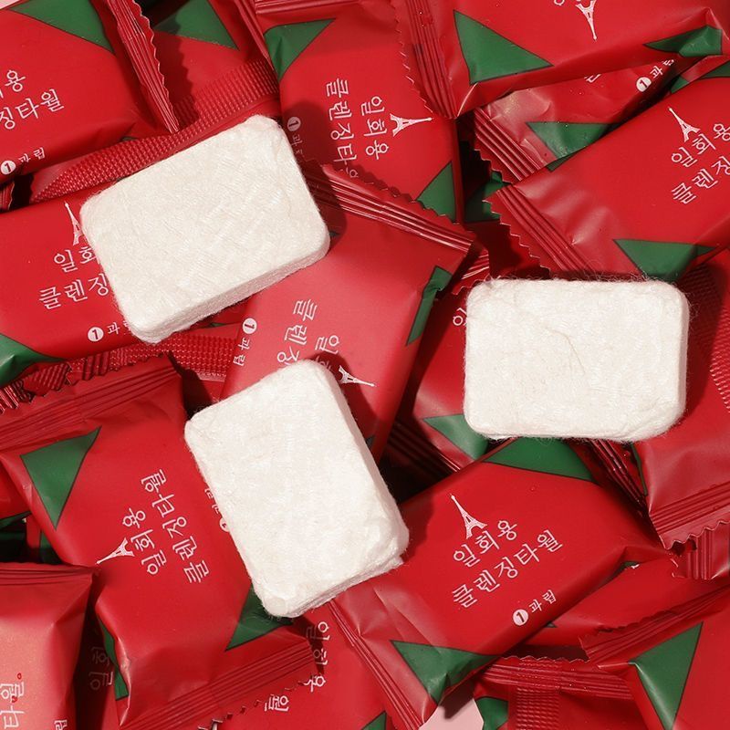 compressed towel ผ้าขนหนู ผ้าฝ้ายแท้ แบบหนา แบบใช้แล้วทิ้ง สําหรับหอพัก ร้านเสริมสวย เหมาะกับการเดินทาง