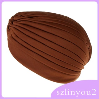 [szlinyou2] หมวกฮิญาบ ผ้าโพกหัว จับจีบ สไตล์อินเดีย สําหรับผู้หญิง