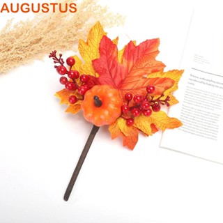 Augustus ใบเมเปิ้ลประดิษฐ์ ฤดูใบไม้ร่วง สําหรับตกแต่งบ้าน ปาร์ตี้ฮาโลวีน