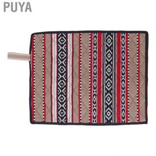 Puya Chair Pad  Lightweight Folding Seat Cushion  Ethnic Style PU Bottom Polyester Surface Cotton Internal Soft for Camping