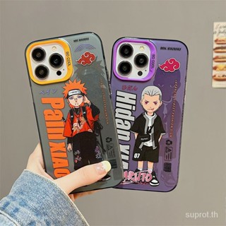 เคสป้องกันโทรศัพท์มือถือ ลายนารูโตะ สีเงิน สําหรับ iPhone 11 pro max 12 pro 13 pro max 14 pro max 14plus xr xs max 12promax 13promax